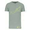 T-shirt homme à col rond requin taupe