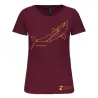 T-shirt femme à col rond requin taupe